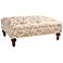 Heirloom Off-White Floral Jacquard Rectangle Tufted Bench