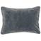 Heirloom Satin Gray Velvet 20" x 14" Decorative Pillow
