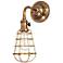 Heirloom Wire Guard Aged Brass Wall Sconce