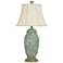 Helen 29.5"H Katla Blue Traditional Table Lamp With Light Oatmeal Shad