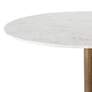 Helen 42" Wide Aluminum and Marble Round Bistro Table