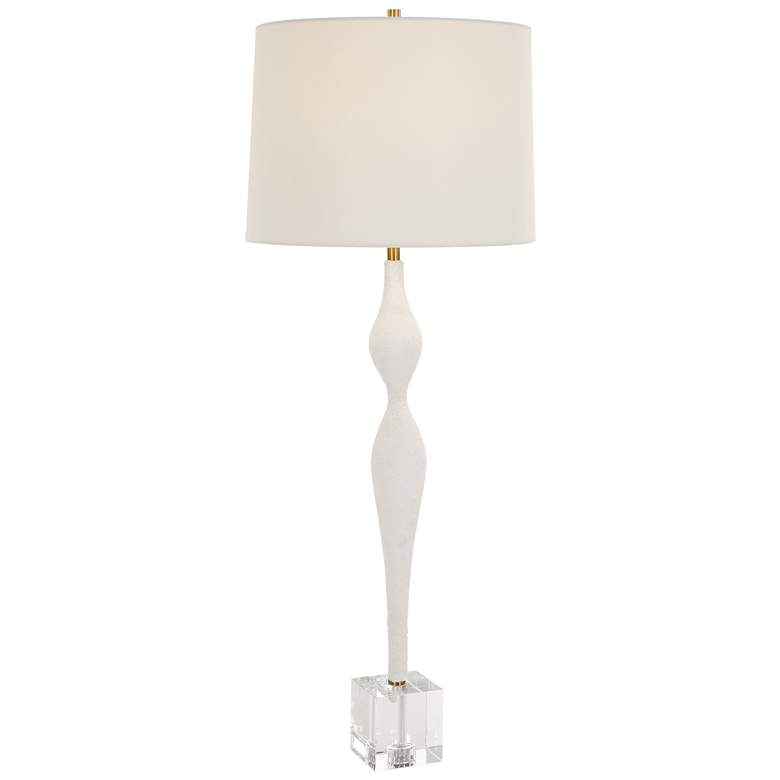 Image 1 Helena 36 inch High White Ceramic Table Lamp