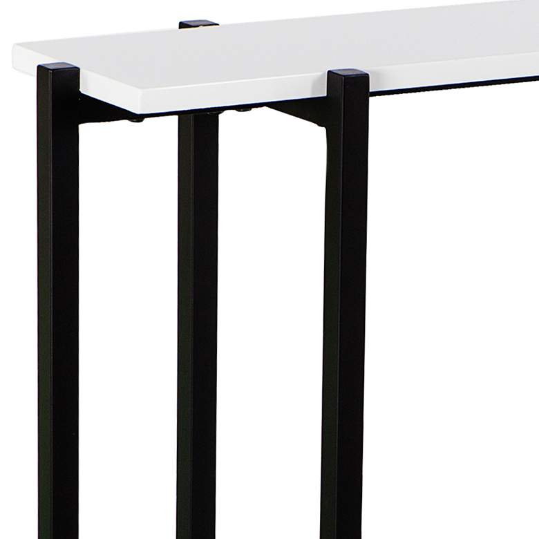 Image 3 Helena 36" Wide White Black Iron Narrow Console Table more views