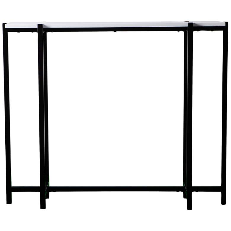 Image 4 Helena 36" Wide White Black Iron Narrow Console Table more views