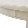 Helena 44" Wide Antique Cream Wood Round Dining Table