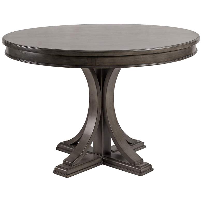 Image 2 Helena 44" Wide Chardon Gray Wood Round Dining Table