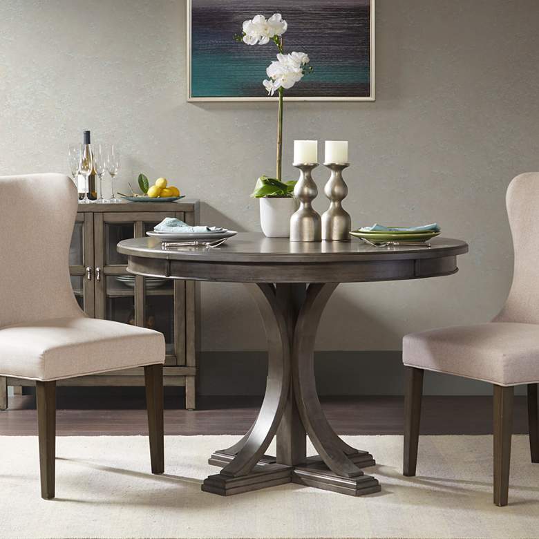 Image 1 Helena 44 inch Wide Chardon Gray Wood Round Dining Table