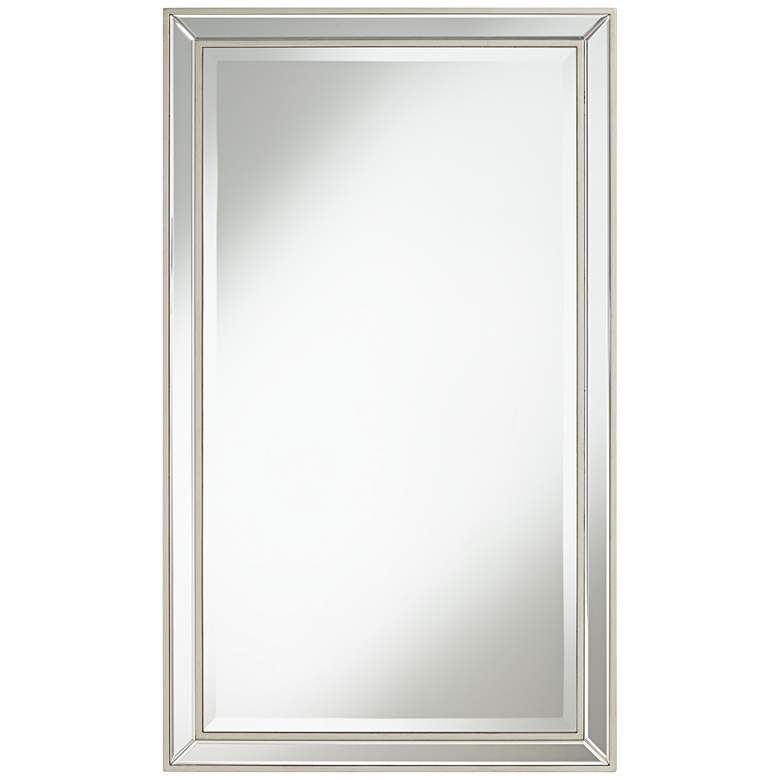 Image 3 Helena Antique Silver 25 inch x 42 inch Rectangular Wall Mirror