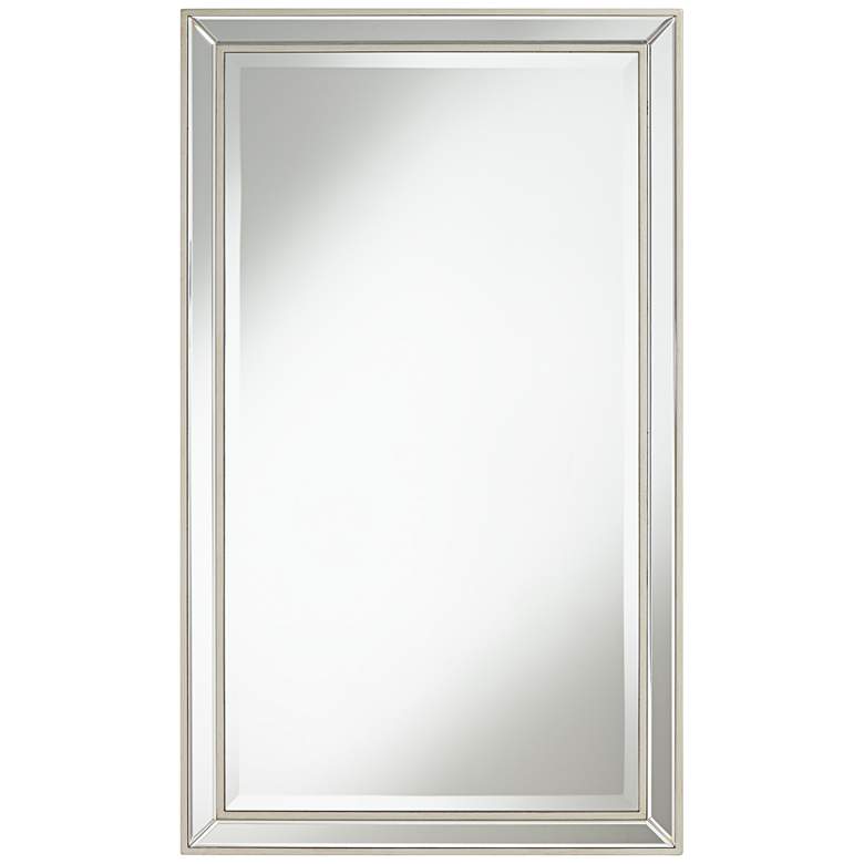 Image 3 Helena Antique Silver 25" x 42" Rectangular Wall Mirror