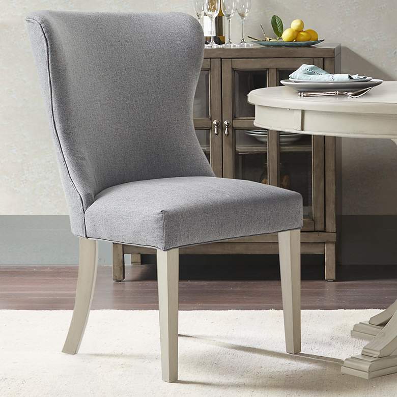 Image 1 Helena Light Gray Fabric Dining Side Chair