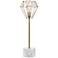 Helena Plated Brass and White Marble Table Lamp