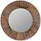 Helena Walnut Mango Wood 30" Round Wall Mirror