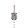 Helenia 17"H x 4.5"W 1-Light Crystal Wall Sconce in Antique Silve