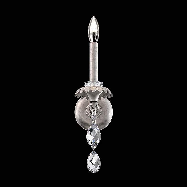 Image 3 Helenia 17"H x 4.5"W 1-Light Crystal Wall Sconce in Antique Silve more views
