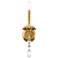 Helenia 17"H x 4.5"W 1-Light Crystal Wall Sconce in Heirloom Gold