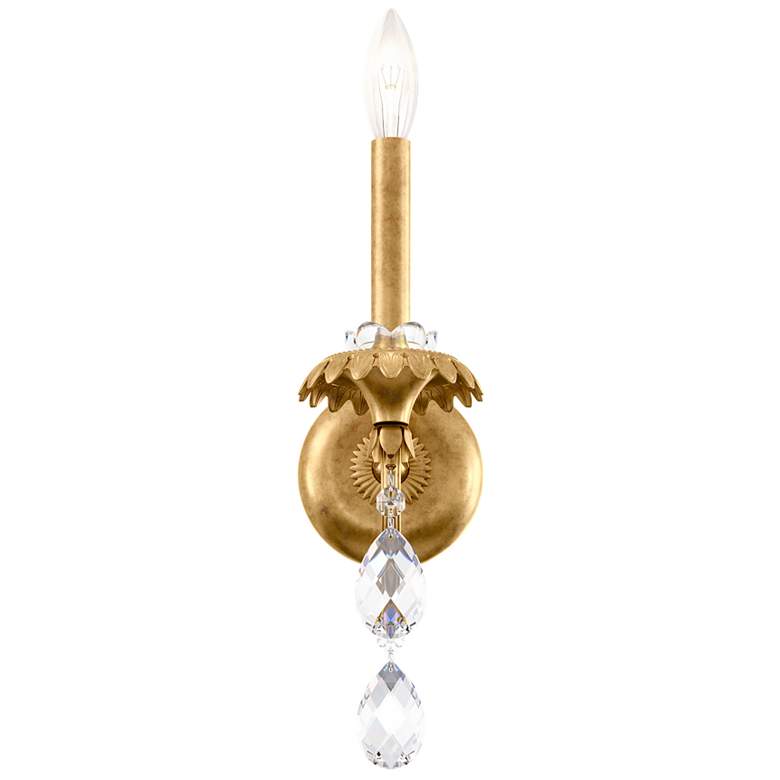 Image 1 Helenia 17"H x 4.5"W 1-Light Crystal Wall Sconce in Heirloom Gold
