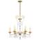 Helenia 30"H x 28"W 6-Light Crystal Chandelier in Heirloom Silver