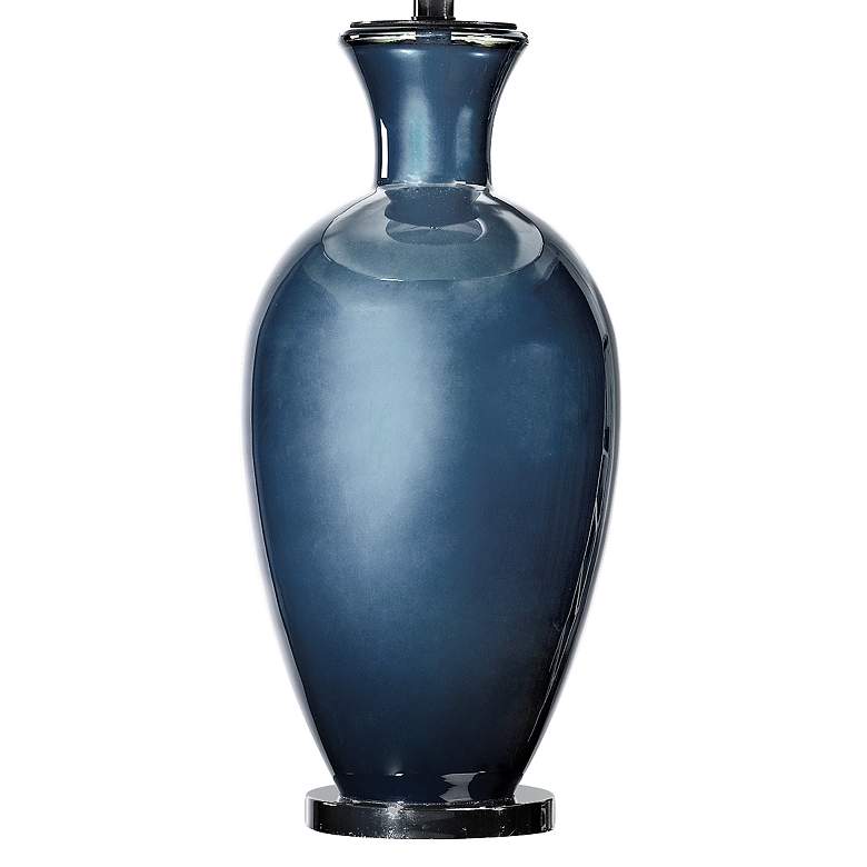 Image 6 Helensburugh Navy Glass Table Lamp more views