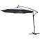 Heli 10-Foot Dark Gray Fabric Hanging Umbrella w/ LED Lights