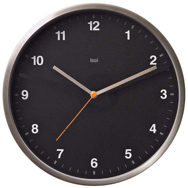 Image 1 Helio 6 inch Wide Black Modern Wall Clock