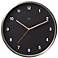 Helio 6" Wide Black Modern Wall Clock
