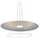 Helio LED Reflected Pendant - Matte White & Silver Leaf Reflector