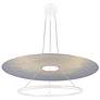 Helio LED Reflected Pendant - Matte White &#38; Silver Leaf Reflector