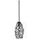 Helios 1-Light 6 Inch Organic Matte Black Metal Convex Shade Mini Pendant