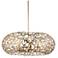 Helios 22" Wide Matte Gold Metal 8-Light Oval Pendant