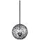 Helios 3-Light 14 Inch Organic Matte Black Metal Globe Pendant