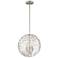 Helios 3-Light 14 Inch Organic Satin Nickel Metal Globe Pendant