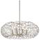 Helios 8-Light 22 Inch Organic Oval Satin Nickel Pendant Light