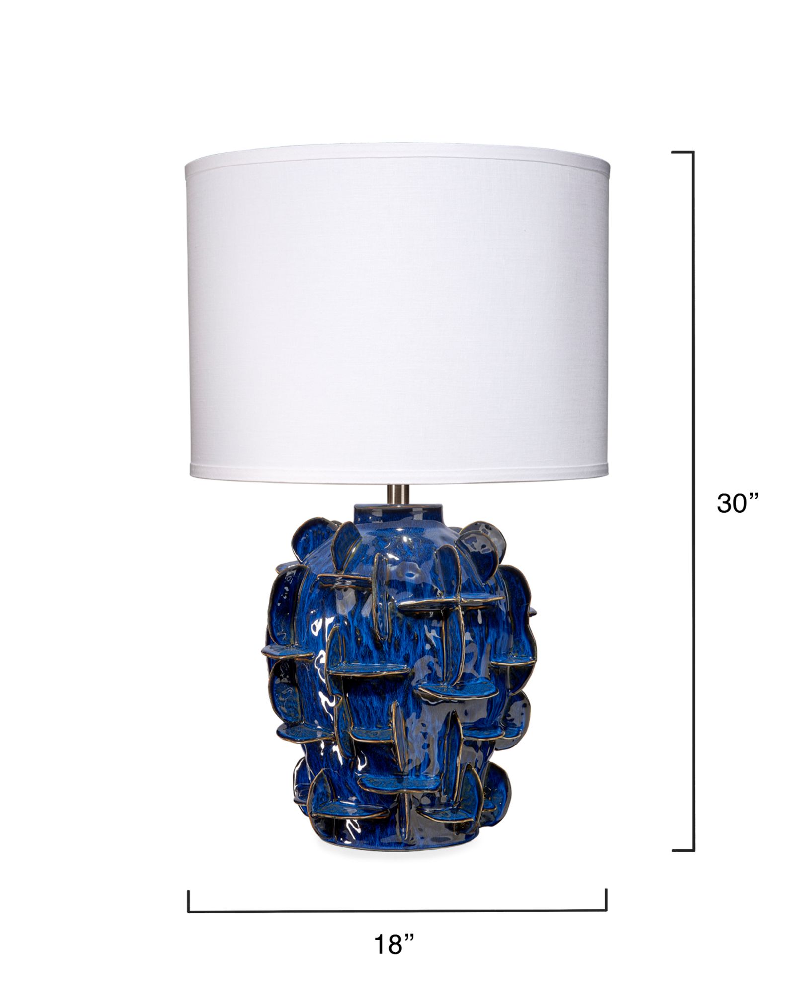 Image 3 Helios Ceramic Table Lamp, Blue more views