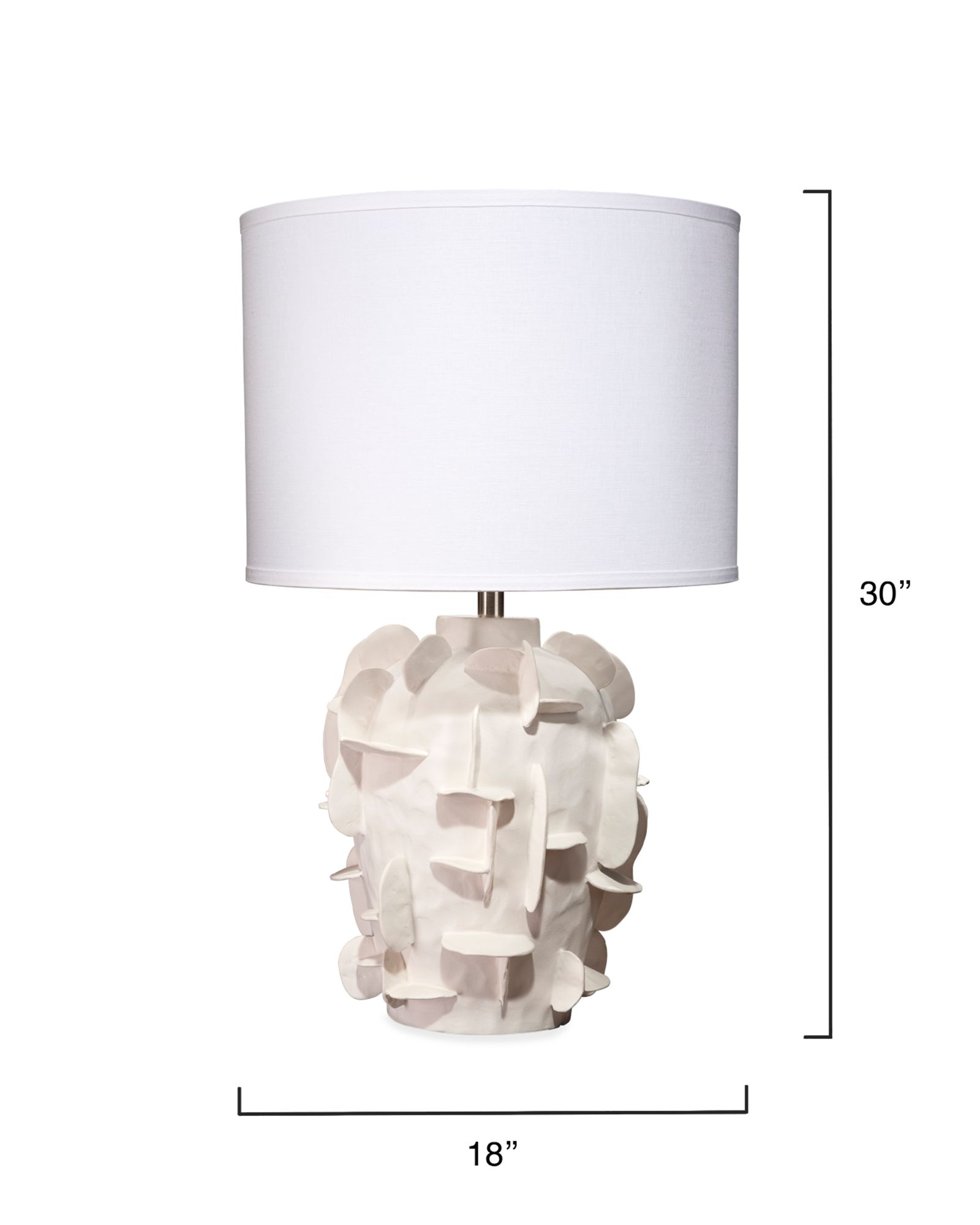 Image 4 Helios Ceramic Table Lamp, White more views