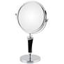 Helix 13 1/4" High Chrome and Black 5X Magnified Makeup Mirror Stand