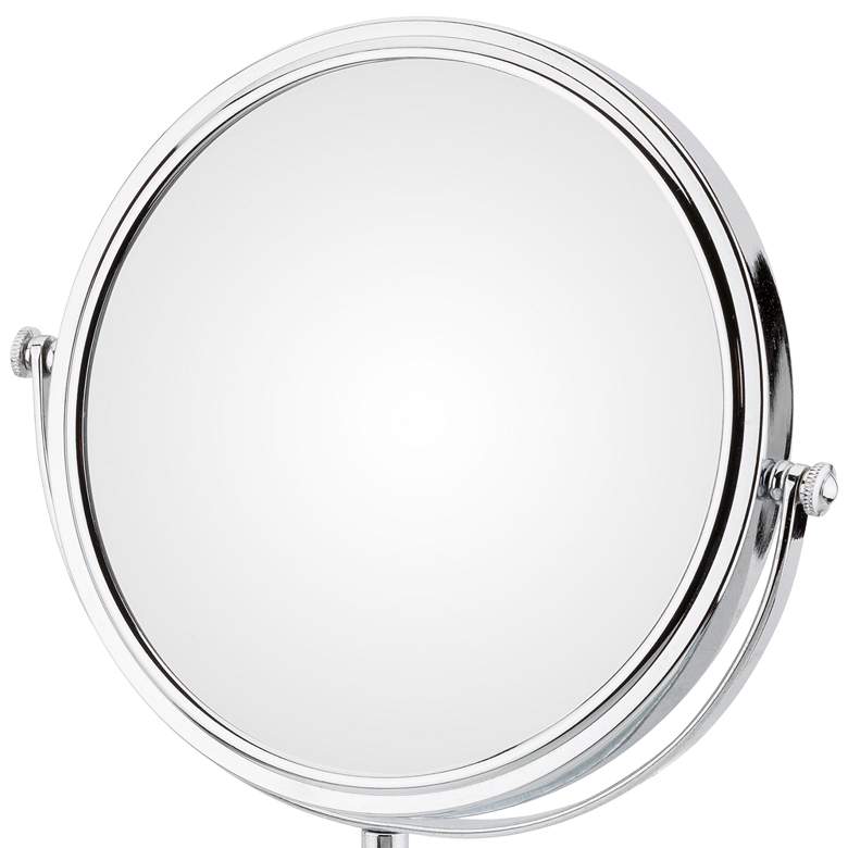Image 2 Helix 13 1/4 inch High Chrome and Black 5X Magnified Makeup Mirror Stand more views