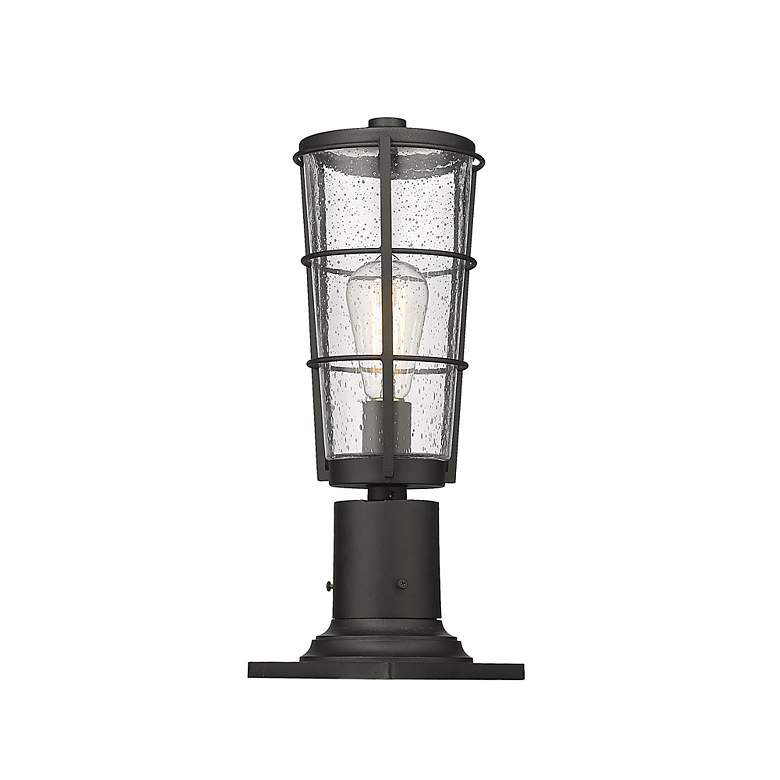 Image 6 Helix 17 1/4" High Black Outdoor Pier Light w/ Clear Glass more views