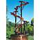 Helix 84" High Heavy Gauge Copper Outdoor Cascading Fountain