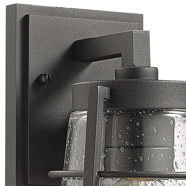 Image 3 Helix 9 1/4" High Matte Black Outdoor Wall Light more views