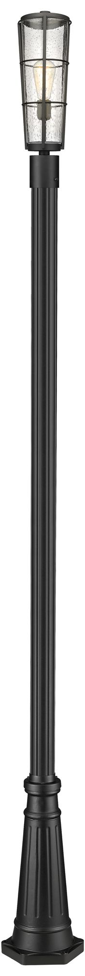 Helix by Z-Lite Black 113.25 inch 1 Light Outdoor Post Mounted Fixture