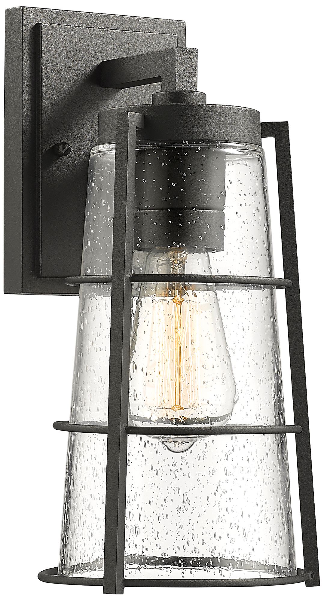 Helix by Z-Lite Black 13 inch 1 Light Outdoor Wall Sconce