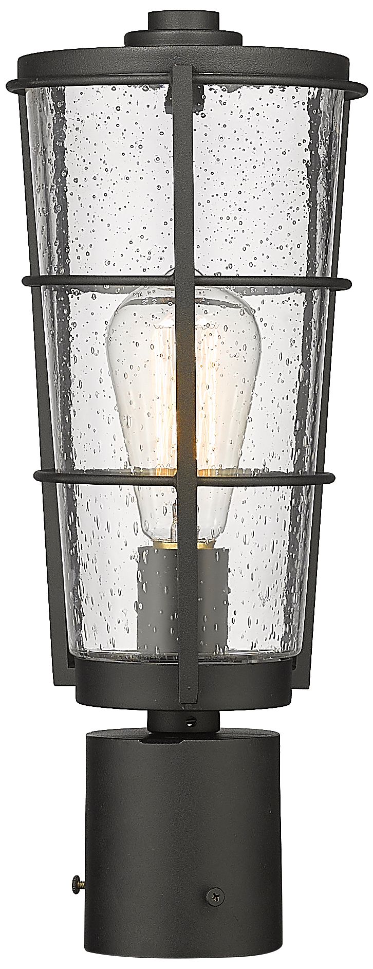 Helix by Z-Lite Black 15.25 inch 1 Light Outdoor Post Mount Fixture