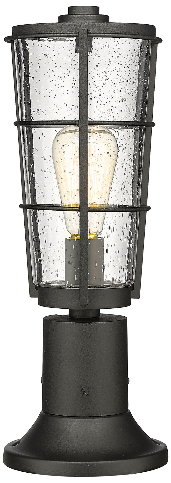 Helix by Z-Lite Black 18 inch 1 Light Outdoor Pier Mounted Fixture