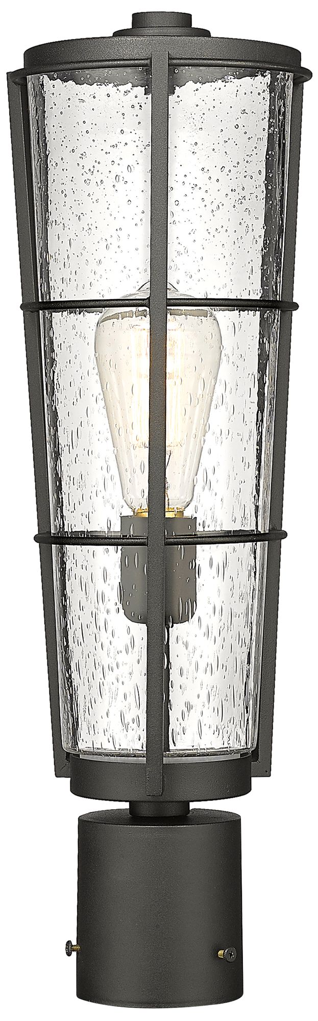 Helix by Z-Lite Black 19.5 inch 1 Light Outdoor Post Mount Fixture