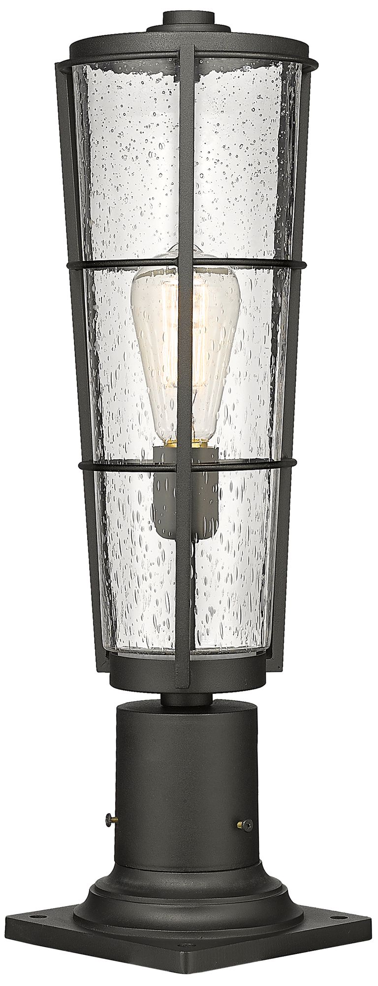 Helix by Z-Lite Black 21.25 inch 1 Light Outdoor Pier Mounted Fixture