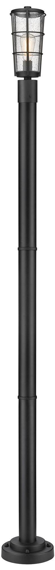 Image 2 Helix by Z-Lite Black 88.75 inch 1 Light Outdoor Post Mounted Fixture