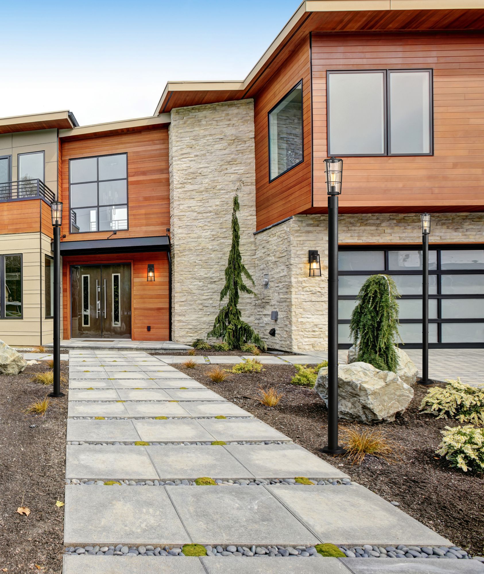 Image 4 Helix by Z-Lite Black 88.75 inch 1 Light Outdoor Post Mounted Fixture more views