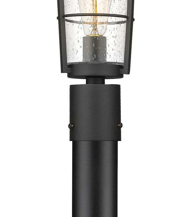 Image 7 Helix by Z-Lite Black 88.75 inch 1 Light Outdoor Post Mounted Fixture more views