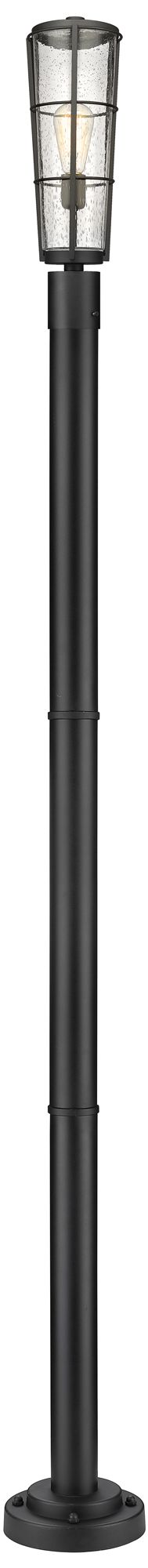 Helix by Z-Lite Black 93 inch 1 Light Outdoor Post Mounted Fixture