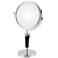 Helix Chrome Black 5X Magnified Round Stand Makeup Mirror
